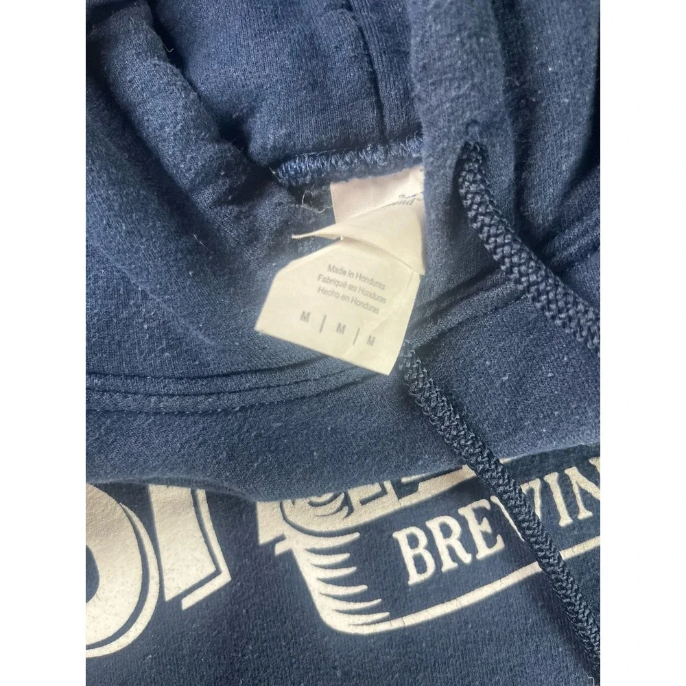 Shipyard Brewing Big Ship Logo Graphic Blue Hoodie Men's Size Medium